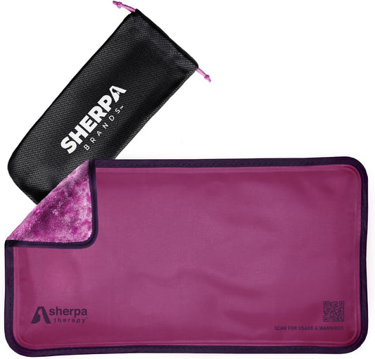 Small Soft Ice Packs for Injuries Reusable - Hot and Cold Flexible Gel Ice Packs Reusable for Ankle, Hand, Wrist, Head Pain Relief - 6" x 11" - Purple