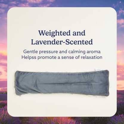 warmies Microwavable Neck & Shoulder Wrap - Heating & Cooling Plush Pad for Calming Relaxation - Weighted & Heated Neck Warmer with Scented Lavender - Microwave Heat Pad for Aches & Pain – Snowy