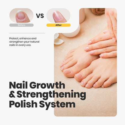 Beetles Pearl Nail Polish Set 7Pcs, Nude Pink Frosty Blue Beige Quick-drying Nail Polish Kit, with 2 IN 1 Base & Top Coat and Cuticle Serum 20ml All-in-One Care Nails Gift Sets