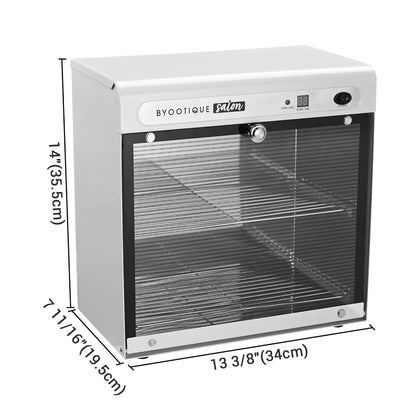 BYOOTIQUE 16L Nail Tool Cleaning Machine Electric Towel Cabinet Blue Light with Timer for Manicure Clippers Facial Skin Beauty Hair Salon Barbershop Spa Equipment Home Metal Tools