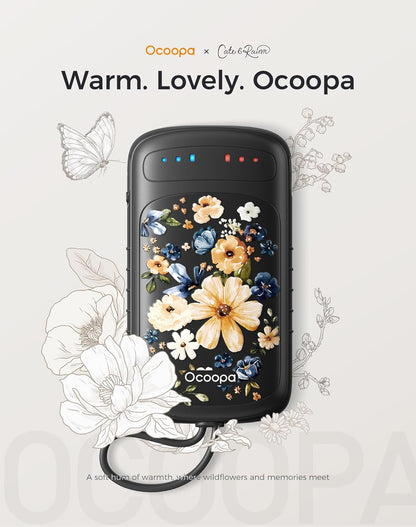 OCOOPA Hand-Warmers-Rechargeable Dual Sided, 2 in 1 Electric-Hand -Warmers with UL Certified, 3 Heating Level, Pocket Sized USB Hand Warmers for Camping, Hunting, Commuting, Gifts for Men, UT5 Duoheat