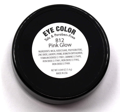 Pink Glow Satin Light Baby Pink Opal Sunkissed Shimmering Shimmer Pressed Powder Single Vegan Eyeshadow; Talc, Paraben & Cruelty Free