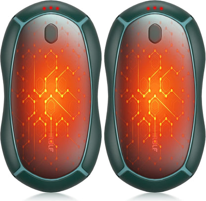 Hand Warmers Rechargeable, Electric Hand Warmers 2 Pack with Smart Chips Long Safe Heat, Portable Pocket Heater,Gifts for Christmas,Golf,Camping,Hunting, Stocking Stuffers