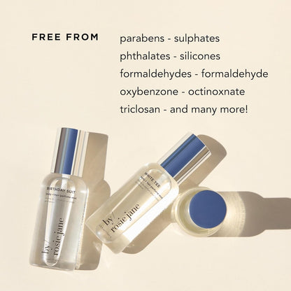 By Rosie Jane Body & Hair Perfume Mist (Birthday Suit) - Clean Hair & Body Mist for Women - With Notes of Tangerine Water, Sweet Apply & Lemon Blossom (115ml)