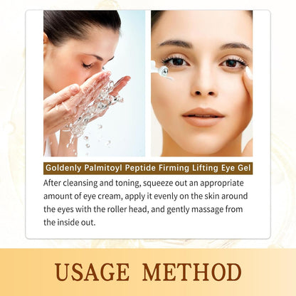 5% Caffeine Eye Serum with Vitamin E Eye Cream for Dark Circles and Puffiness, Retinol Eye Cream Roller with 360° Massage Ball Reduce Wrinkles and Fine Lines