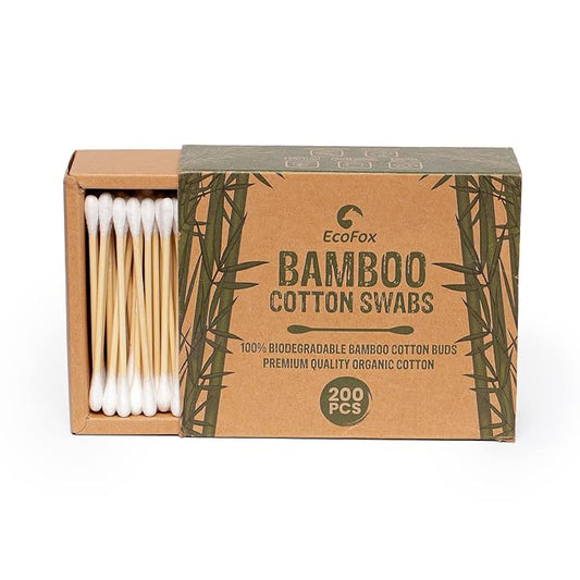 Bamboo cotton swabs 200 count