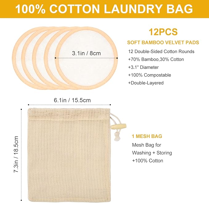 Reusable makeup remover pads -