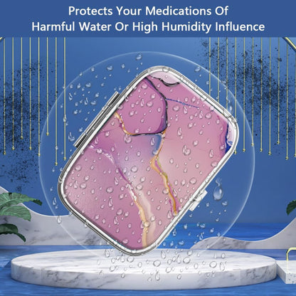 Pill Box 2 Compartment Small Pill Case,Portable for Pocket or Purse Pill Organizer Pill Container Holder to Hold Vitamins, Medication, Fish Oil and Supplements（36-Color Gradient