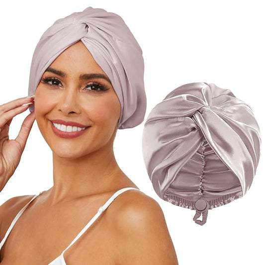 Adjustable silk satin hair bonnet