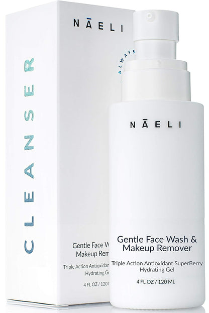 Gentle Face Cleanser - All Natural Anti Aging Vitamin C Face Wash for Sensitive & Dry Skin with Hyaluronic Acid & Antioxidants - Vegan & Cruelty Free, 4 oz