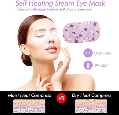 Jekeno Steam Eye Mask, 16 Packs Eye Masks for Dry Eyes Dark Circles and Puffiness, 40-60 Minutes Self Heated Steam Warm Eye Mask, Christmas Spa Gifts for Women