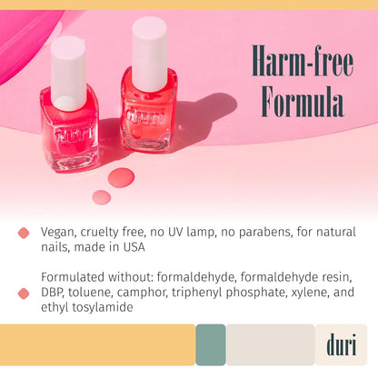 duri 151N Passion - Neon Hot Pink Nail Polish, Matte Finish, Quick Drying, 0.45 Fl Oz