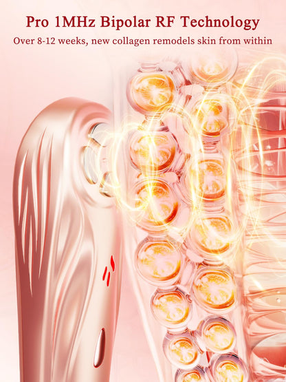 Radio Frequency Skin Tightening Device, Professional Wireless Home RF Skin Tightening Face Machine, 3 Levels for Smooth Fine Lines, Lifting, Firming