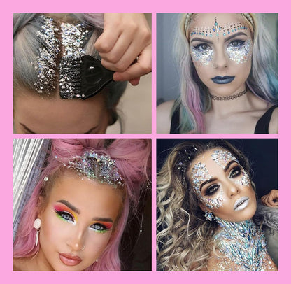 10 ML Quick Dry - Cosmetic Glitter Glue - Electric Bliss Beauty - Face & Body Chunky Glitter Glue Adhesive Body Cosmetic Makeup