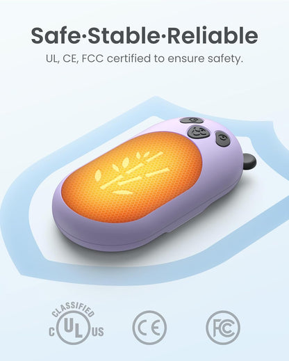 Hand Warmers Rechargeable 2 Pack, 6000mAh Electric Hand Warmer Reusable, 20Hrs Long Heating, Portable Pocket Heater Handwarmer for Women Men, Outdoor Camping, Hunting Gear