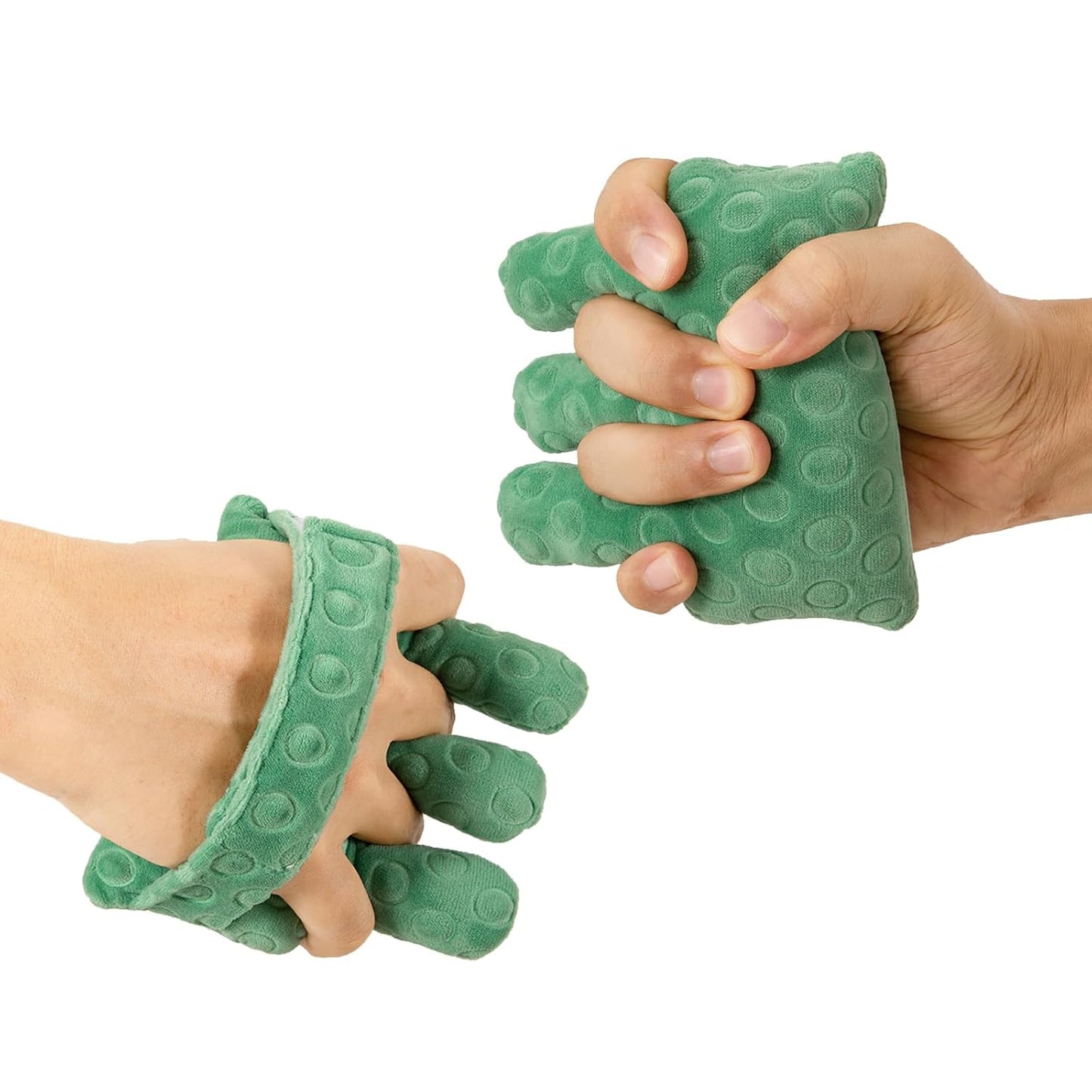 Adjustable Removable Finger Separator Protector Hand Contracture Cushion Padding Pillow Prevention Aid Training Tool With Fingers Hands Splints (Green)