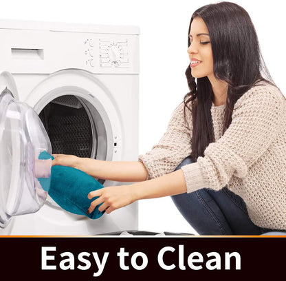 Yimobra Memory Foam Toilet Bath Mat U-Shaped, Soft and Comfortable, Water Absorption, Non-Slip, Thick, Machine Wash and Easier to Dry for Bathroom Commode Contour Rug, 24 X 20 Inches, Peacock Blue