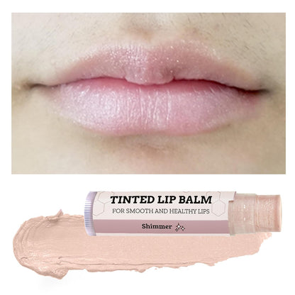 Earth's Daughter Tinted Lip Balm Shimmer 4 Pack, Beeswax, Coconut Oil, Cocoa Butter, Vitamin E, Moisturize and Beautify, Paraben Free