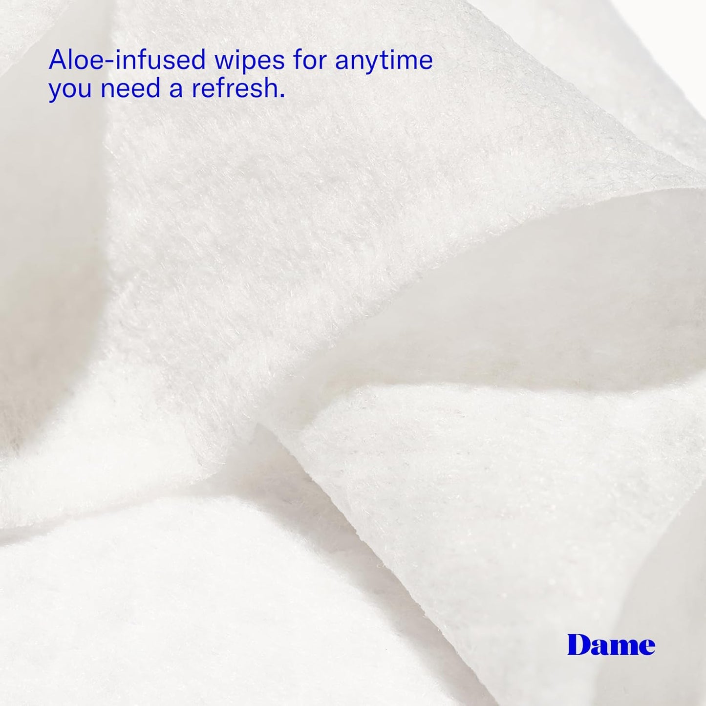 Dame Products Body Wipes - Cleansing and Nourishing - pH-Balanced Formulated with Aloe and Cucumber Extract - Disposable and Flushable - 25 Count