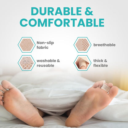 8 Pack Hammer Toe Corrector Toe Splint For Broken Toes,Brace Orthopedic Separator, Cushioned Bandages, Heal Wrap Toe Straighteners for Crooked Toes（brown）