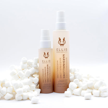 Ellis Brooklyn MARSHMALLOWS Hair And Body Fragrance Mist - Gourmand Perfume Mist with Marshmallow, Caramel Accord, & Milky Musks, Vegan Perfume, Made In The USA, 100ml 3.38 Fl Oz