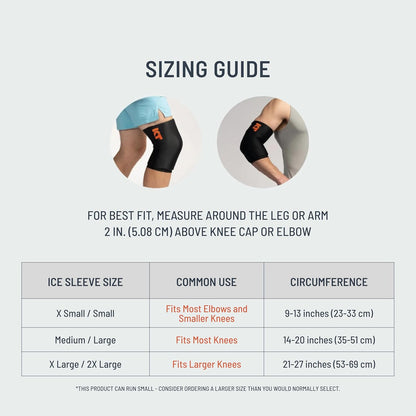 KT Health, Size XS/S, Ice Sleeve and Universal Bag, Direct 360 Degree Cooling and Compression