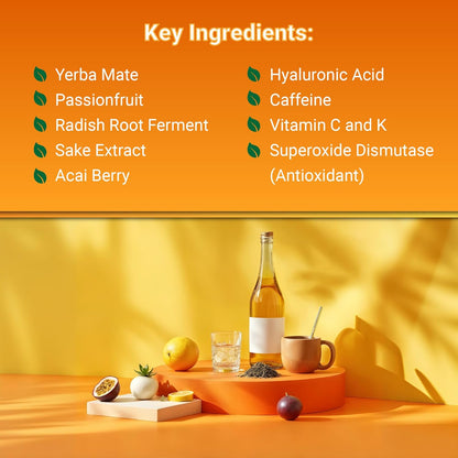 Caffeine Eye Cream – Yerba Glow Natural Under Eye Serum for Dark Circles, Puffiness & Fine Lines – Clean Hydrating Formula with Yerba Mate, Sake & Hyaluronic Acid