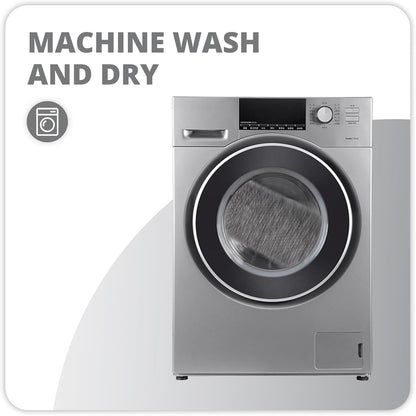 Bathroom Rugs Set 2 Pieces,Thin Bathroom Mats,Toilet Rugs,Quick Dry,Non-Slip,Machine Washable,Low Pile,Absorbent Bath Mats,Shower,Sink,Home Decor Accessories.Dark Grey,1'5"x2'3"+1'8"x2" U Shape