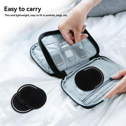 Pocket Palm Combs, Massager Hair Brush Comb Palm Combs for Men Beard Brush, Black pocket brush (10 Pcs Palm Type)