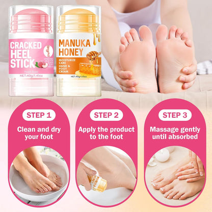 2PC Hydrating and Anti-Cracking Foot Cream, 2025 Upgraded Smooth Steps Foot Therapy Balm, Foot Cream for Dry Cracked Heels and Feet Women Men
