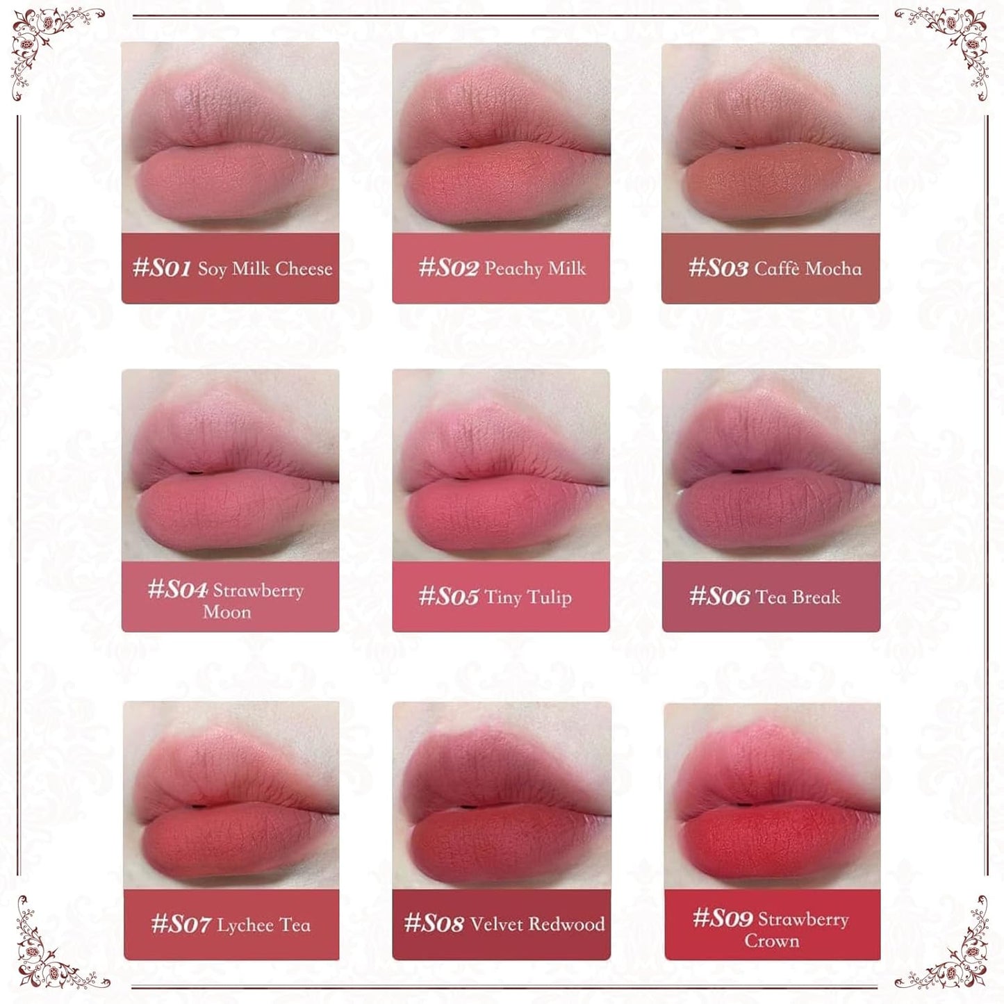 Flower Knows Strawberry Rococo Cloud Lip Cream,Velvety Matte Liquid Lipstick,Nude Lipstick,Long Lasting Lip Stain,Kiss-proof Blurred Lipstick for Girls&Women,0.12 Fl Oz(S02 Peachy Milk)