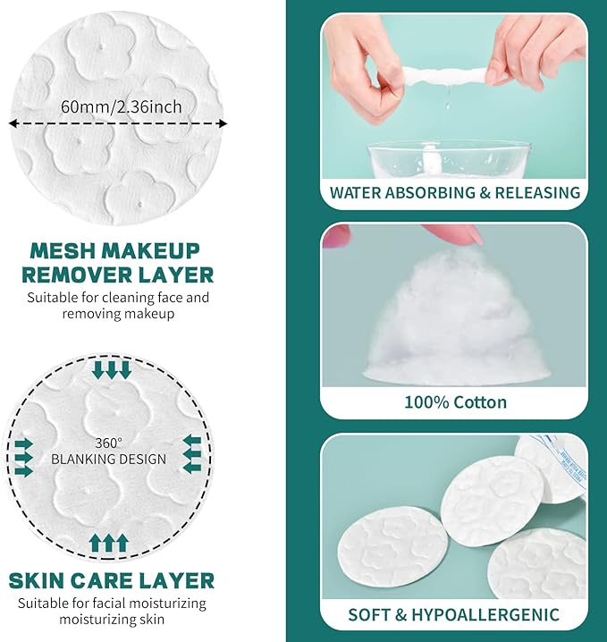 Premium cotton rounds for face,