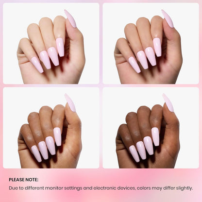 Beetles Pink Gel Nail Polish, Barely Pink Gel Polish Soak Off LED Nail UV LED Lamp Pastel Nail Art Manicure Salon DIY Home 0.51Oz Gift for Women