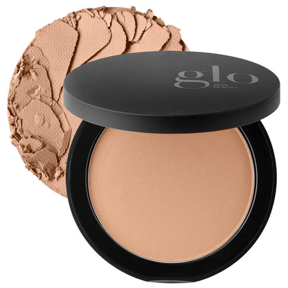 Glo Skin Beauty Pressed Base Powder Foundation Makeup (Natural Dark) - Flawless Coverage for a Radiant Natural, Second-Skin Finish