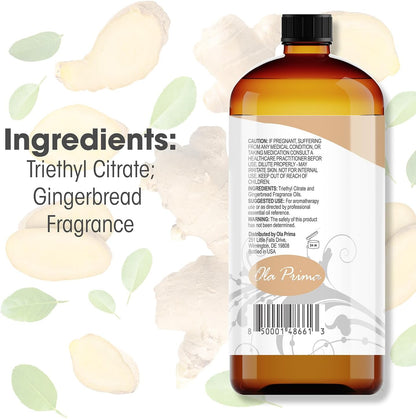 Ola Prima Ginger Essential Oil (16 oz Bulk) – Therapeutic Grade Oil for Aromatherapy, Diffusers, Cleaning, Lotions, Creams, Bath Bombs, Scrubs, & Candles