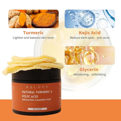 Turmeric kojic acid cleansing pads,