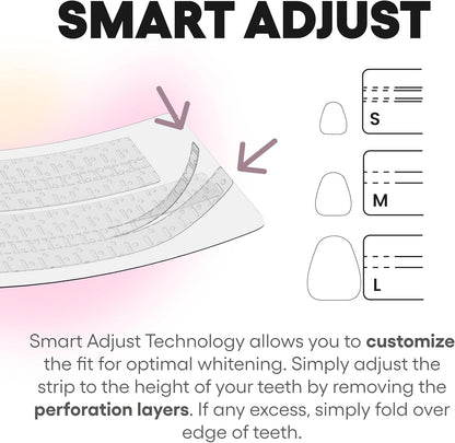 Something Nice Lumismart Whitening Strips - Dentist-Designed, Enamel Safe, up to 42 Treatments with Smart Adjust - Teeth Whitening Strips in Coconut for Sensitive Teeth