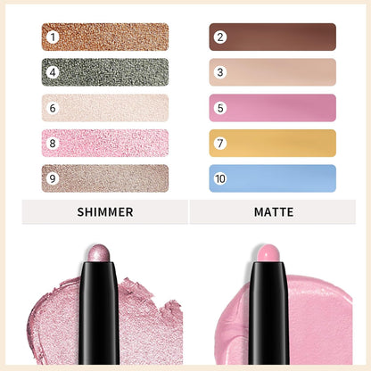 Erinde Waterproof Eyeshadow Stick, Cream Eye Shadow Stick, Long-Lasting, Crease-Proof, Cream to Powder Buildable & Blendable Eye Shadow Pencils Crayon, Vegan & Cruelty-Free, 08 Fancy