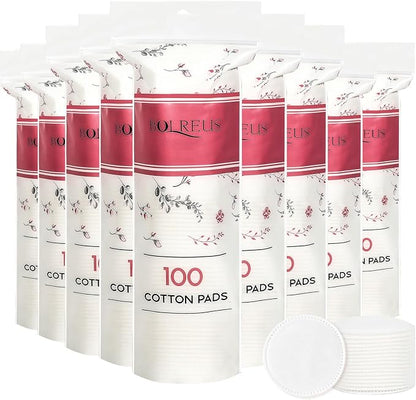 Premium cotton rounds for face