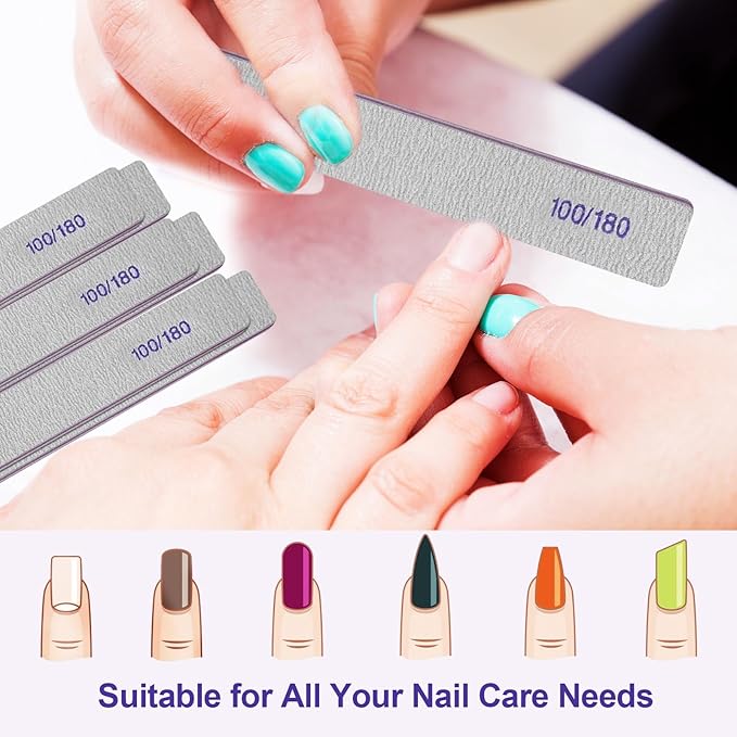 100/180 Grit Nail File (6