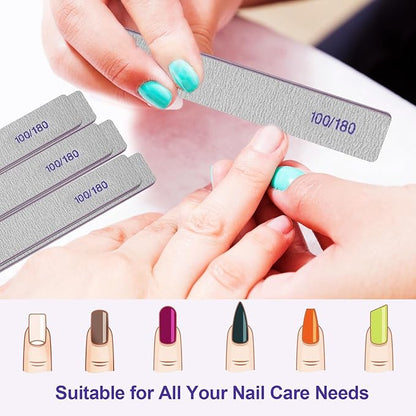 100/180 Grit Nail File (6