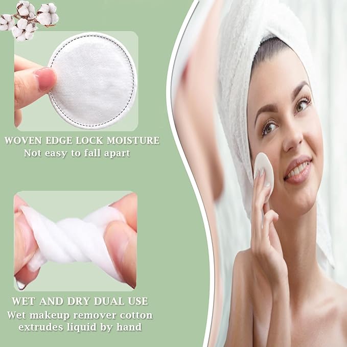 Premium cotton rounds for face,
