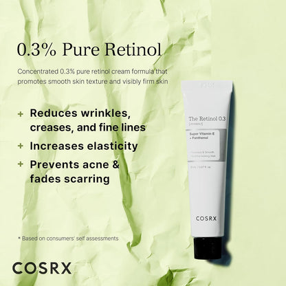COSRX Retinol Cream, 0.67 Oz, Anti-aging Eye & Neck Cream with Retinoid Treatment to Firm Skin, Reduce Wrinkles, Fine Lines, Signs of Aging, Gentle Daily Korean Skincare (Retinol 0.3% Cream)