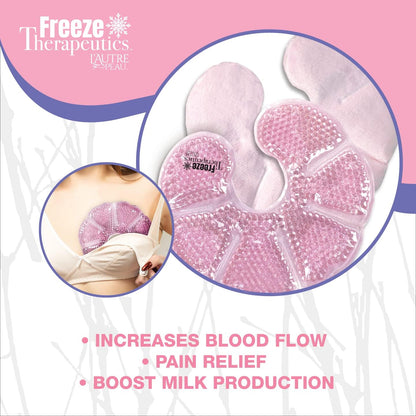 USA Merchant | Hot/Cold Plush Breast Gel Bead Packs by L'AUTRE PEAU Set of 2 Relief for Breastfeeding, Nursing Pain, Mastitis, Engorgement, Swelling, Plugged Ducts | Boost Milk Let-Down & Production