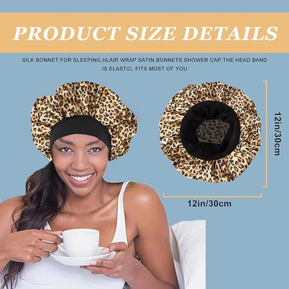 4pcs silk hair bonnet for