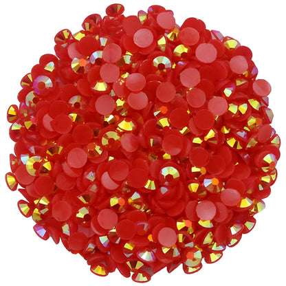 720 Pcs SS30 6mm Flatback Rhinestones for Nails Art Crafts Glitter Round Shine Gems AB Crystals DIY Clothes Shoes （Red AB）