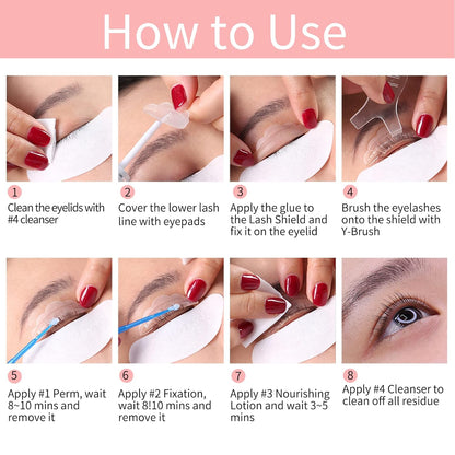 ICONSIGN 2025 Upgraded Lash Lift Kit, Professional Semi-Permanent Curling Eyelash Perm Kit Suitable for Salon & Home Use