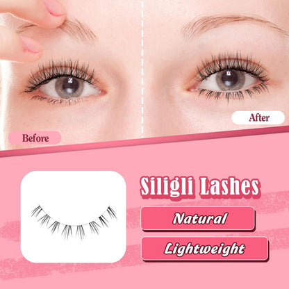 Lashes Natural Bottom Lashes 8mm Lower False Eyelashes Natural Look Strip Lashes Extention Wispy Bottom Eyelashes Fake Lashes Pack 7 Pairs