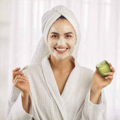 Domensi 32 Pcs 2 oz Glass Jars with Lids Travel Size Round Leakproof Empty Cosmetic Jars with Inner Liners Lid for Storing Makeup Lotions Face Cream Ointments Candle DIY Making (Pea Green)