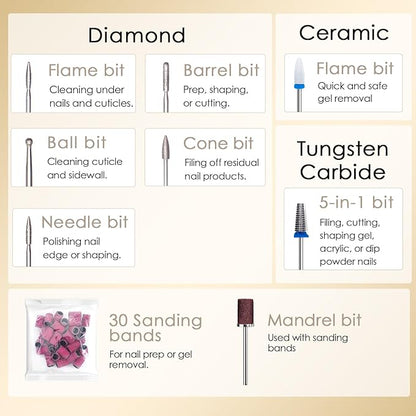 Delanie professional electric nail drill